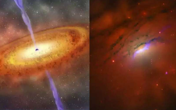 Black Hole: A black hole present in the middle of the galaxy can affect the birth of stars, 150 million light years away