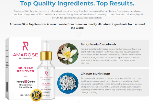Amarose Skin Tag Remover consists of can help Smooth Look of Stubborn Fine Lines
